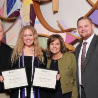 recipient with her awards